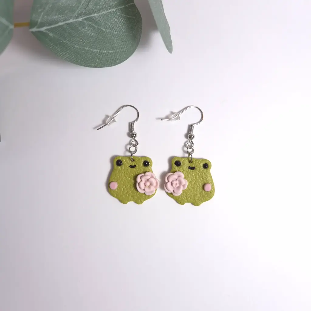 Boucles d'oreilles grenouilles kawaii