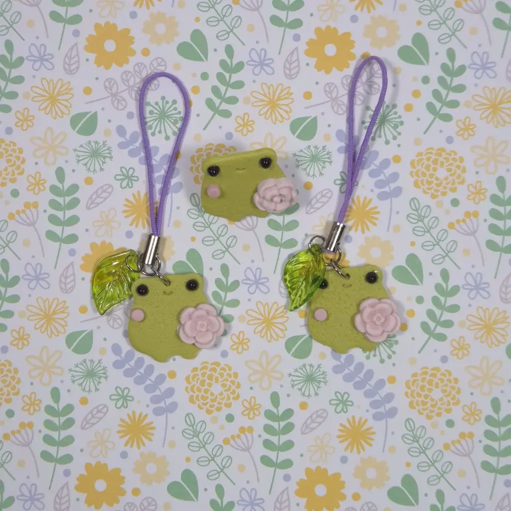 Charm Grenouille Kawaii, Strap Pour Téléphone