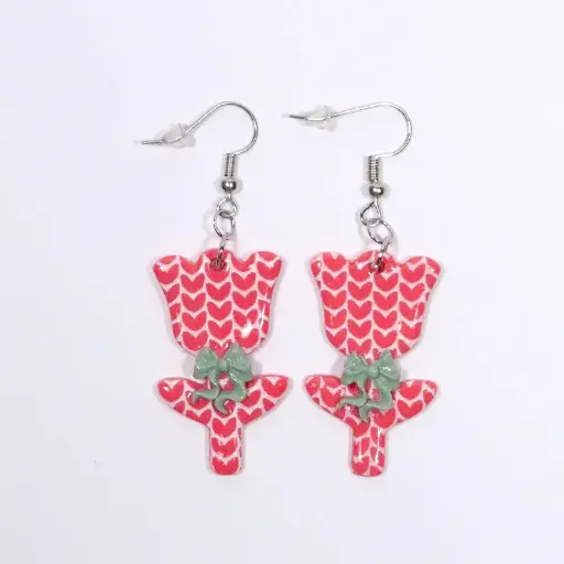 Albane, Boucles d'Oreilles Tulipes Femme